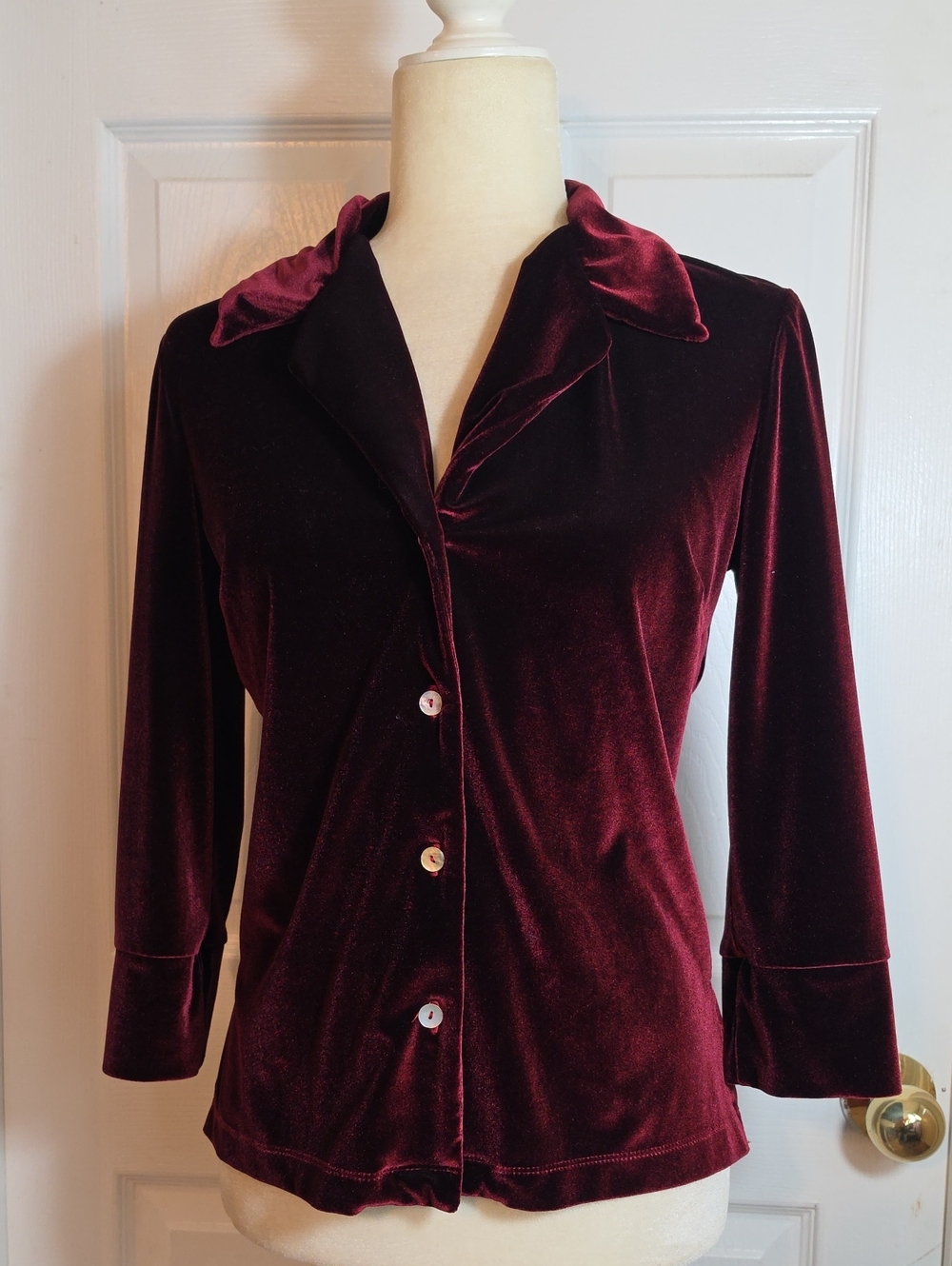 Boston Proper Velvet Blouse